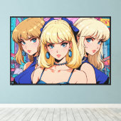 Anime op canvasprint canvas afdruk (Insitu (Houten vloer))