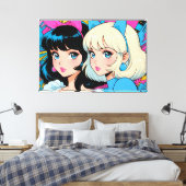 Anime op canvasprint canvas afdruk (Insitu (Slaapkamer))