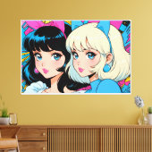 Anime op canvasprint canvas afdruk (Insitu (Woonkamer))