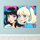 Anime op canvasprint canvas afdruk (Insitu (Houten vloer))