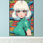 Anime op canvasprint canvas afdruk (Insitu (Houten vloer))