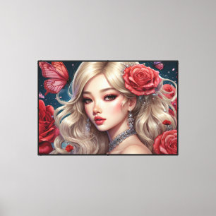 Anime opgerekt canvasprint canvas afdruk