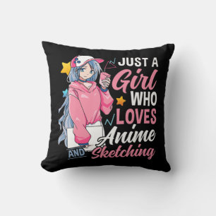Anime Otaku Gift is gewoon een meisje dat van Anim Kussen