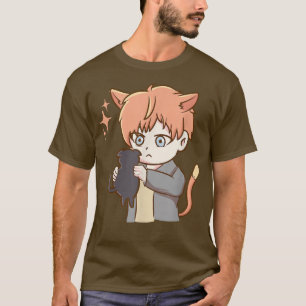 Anime Otaku Girl - Cute Cat - Japan Culture Art - T-shirt