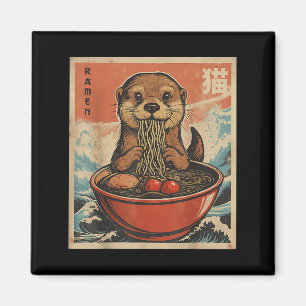 Anime Otter Ramen Japanese Funny Kawaii Gift Manne Magneet