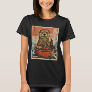 Anime Otter Ramen Japanese Funny Kawaii Gift Manne T-shirt