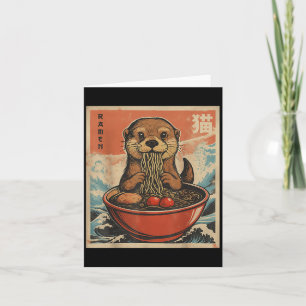 Anime Otter Ramen Japans Grappig Kawaii Cadeau Man Kaart