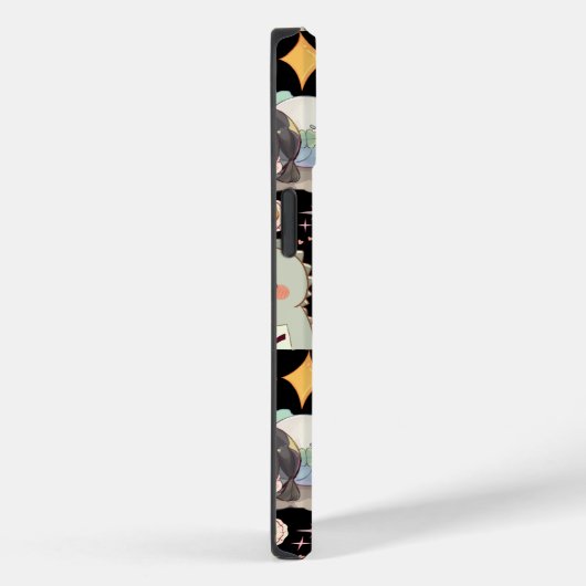 Anime Overload Leuk Patroon Zwart BG Case-Mate iPhone Case (Achterkant / Rechts)