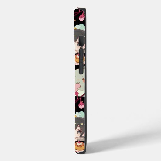 Anime Overload Leuk Patroon Zwart BG Case-Mate iPhone Case (Achterkant / Links)