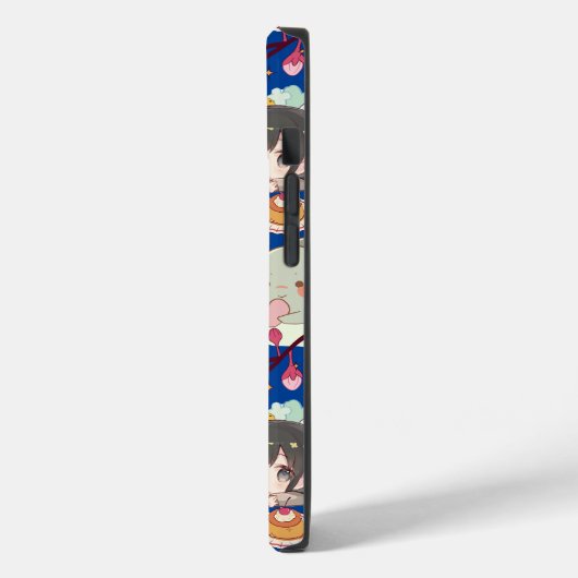 Anime Overload Schattig Patroon Blauw BG Case-Mate iPhone Case (Achterkant / Links)