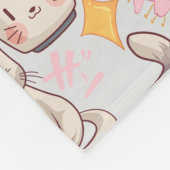 Anime Overload Schattig Patroon L Grijs Fleece Deken (Hoek)