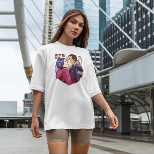 Anime-paar afspelen t-shirt