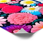 Anime paar, bloemen gepersonaliseerd poster (Hoek)