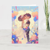 Anime paar kleurrijke bruiloft (Voorkant)