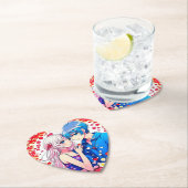 Anime Paar Unieke Bruiloft Kartonnen Onderzetters (Insitu)