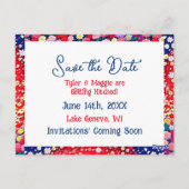 Anime Paar Unieke Bruiloft Save the Date Briefkaart (Achterkant)