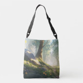 Anime paardrijden in de bossen crossbody tas (Achterkant)