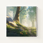 Anime paardrijden in de bossen notitieboek (Achterkant)