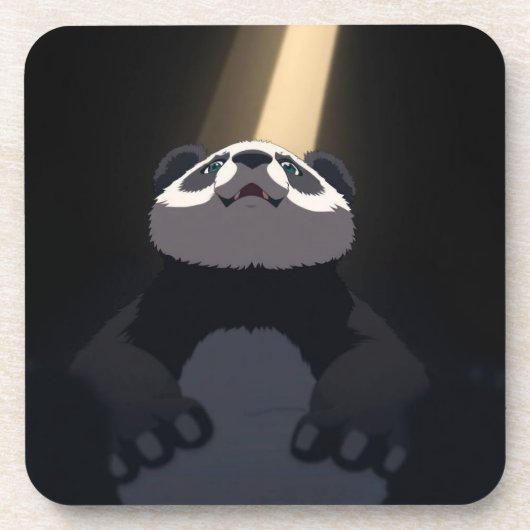 Anime panda bier onderzetter (Voorkant)