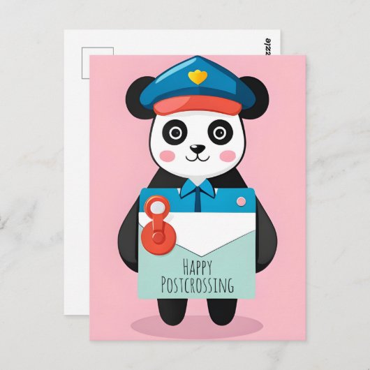 Anime Panda, Happy Postcrossover, Briefkaart (Voorkant / Achterkant)