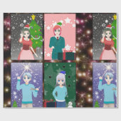 Anime-papier voor kerstcadeautjes cadeaupapier (Vlak)