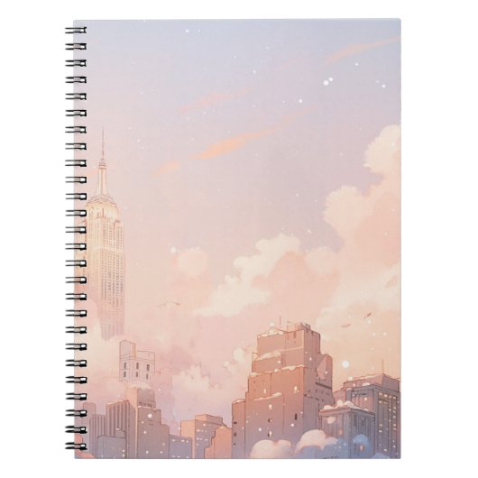 Anime Pastel City Notitieboek (Voorkant)