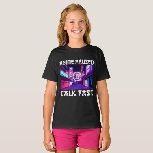 Anime Paused Talk Fast T-shirt (Voorkant volledig)