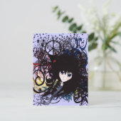 Anime Peace Grunge Briefkaart (Staand voorkant)