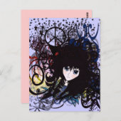 Anime Peace Grunge Briefkaart (Voorkant / Achterkant)