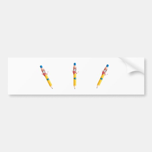 anime pencil bumpersticker (Voorkant)