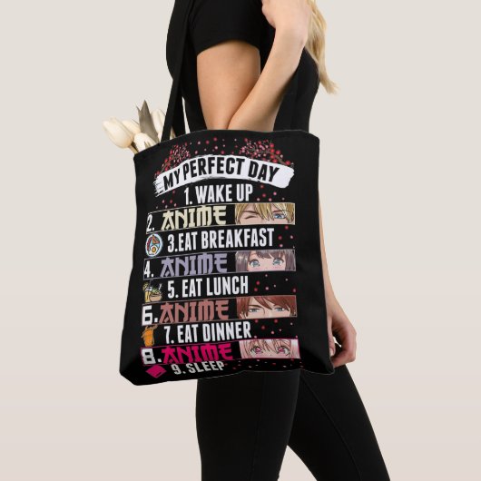 Anime Perfect Day Otaku Girl Japanse Manga Tote Bag (Dichtbij)