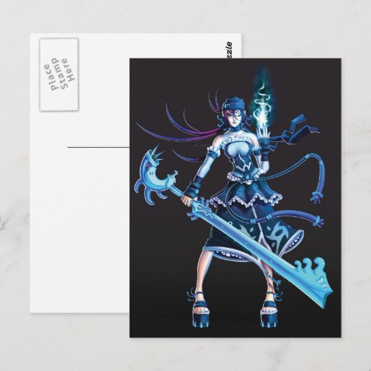 Anime Pirate Girl Briefkaart (Voorkant / Achterkant)