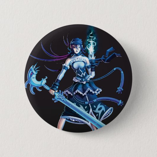 Anime Pirate Girl Ronde Button 5,7 Cm (Voorkant)
