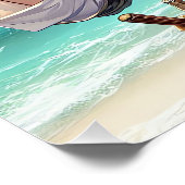 Anime Pirate Maiden Poster - Groenharige Kapitein (Hoek)