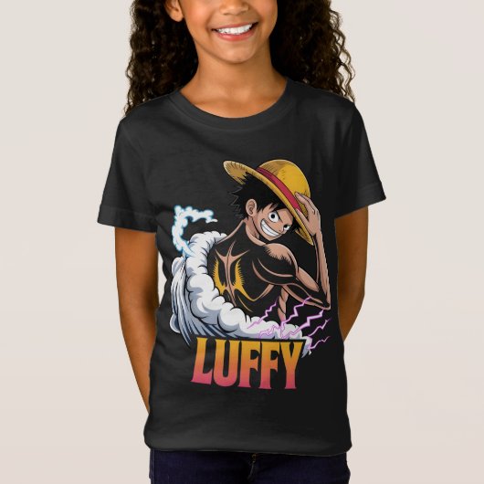 Anime Pirate Warrior Sticker – Straw Hat Hero Powe T-shirt (Voorkant)