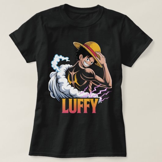 Anime Pirate Warrior Sticker – Straw Hat Hero Powe T-shirt (Design voorkant)