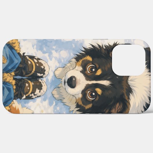 Anime Playful Dog Phone Case Galaxy & IPhone (Achterkant (horizontaal))