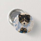 Anime Playful Dog Round Button (Voorkant /achterkant)