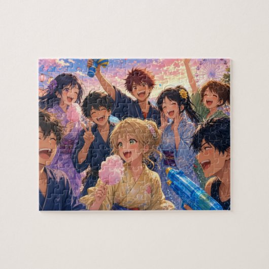 Anime plezier hebbend legpuzzel (Horizontaal)