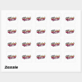 Anime Plus Ultra Vierkante Sticker (Vel)