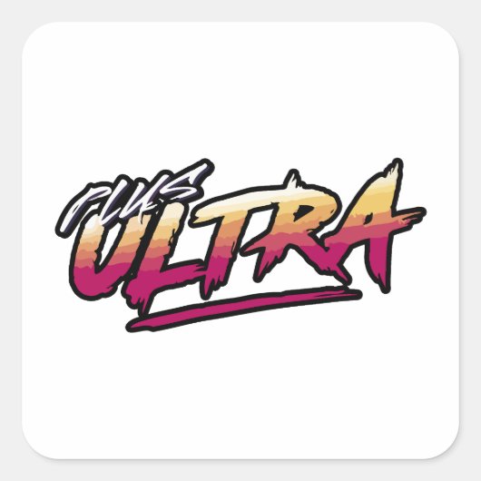 Anime Plus Ultra Vierkante Sticker (Voorkant)