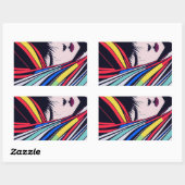 Anime Portrait Rechthoekige Sticker (Vel)