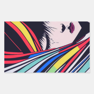 Anime Portrait Rechthoekige Sticker