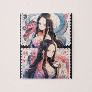 Anime Postzegelpuzzel Legpuzzel