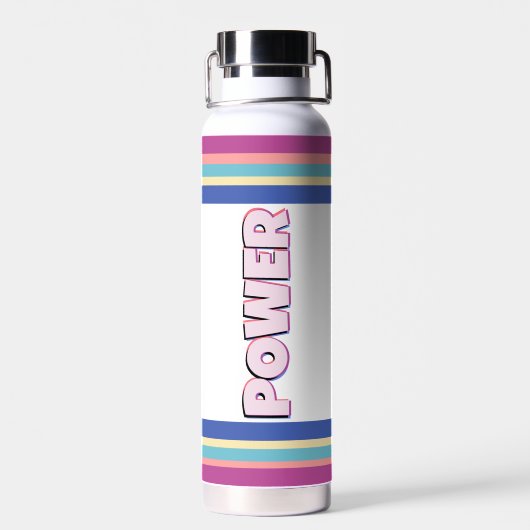 Anime Power Hero Meisje Waterfles (Achterkant)