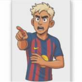 Anime Power Move! | Jonge voetballer Sticker (Voorkant)
