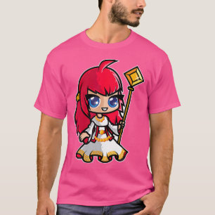 Anime Princess als manga schetsen Shirt voor meisj