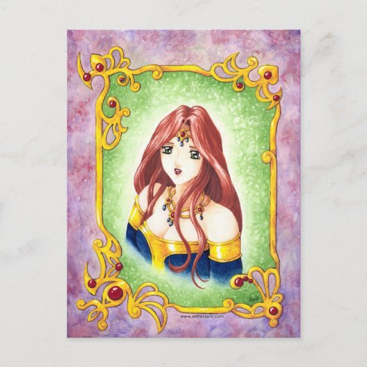 Anime Princess Briefkaart (Voorkant)