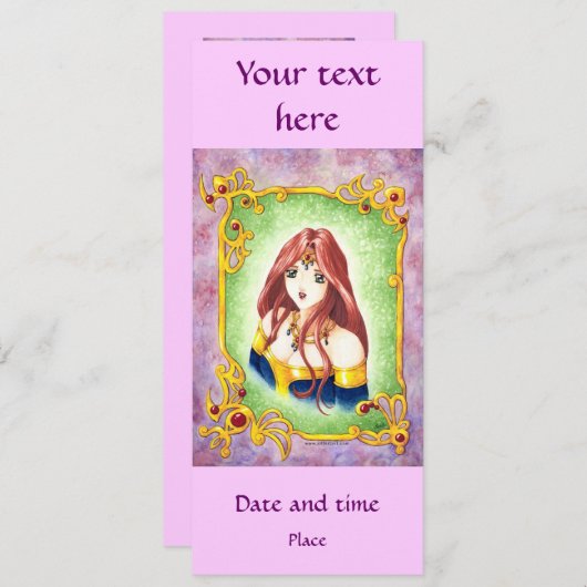 Anime Princess Kaart (Voorkant / Achterkant)