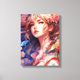 Anime Prinses Canvas Afdruk